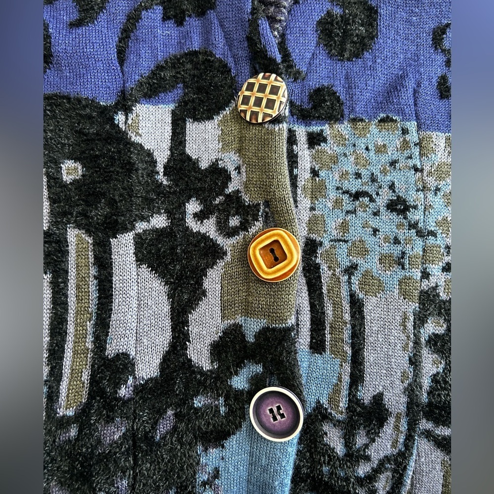Aldo Martins Wool Alpaca Boho Artisan Knit Long Cardigan - Picture 6 of 9